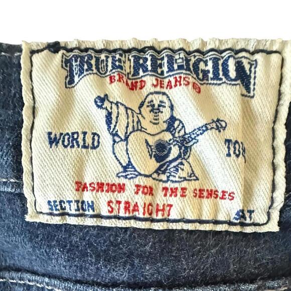True Religion Straight Leg Jeans Women’s Size 27 Dark Wash Made in USA Designer - Picture 5 of 7